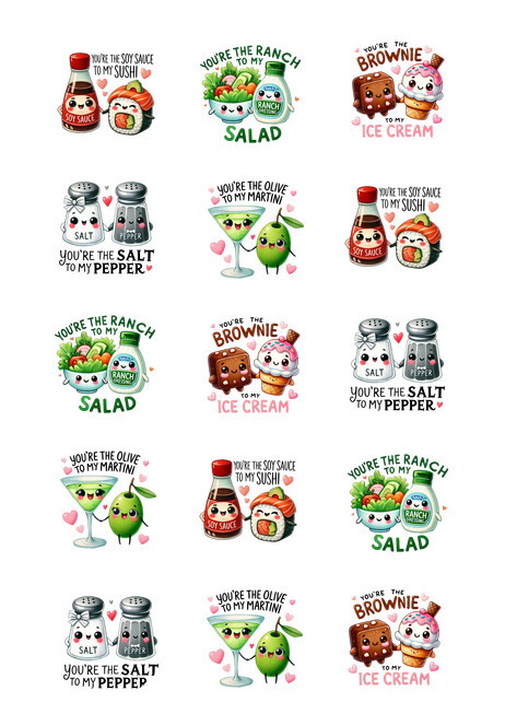  We go together Like ... Food Vday  Image edible image  -em1087