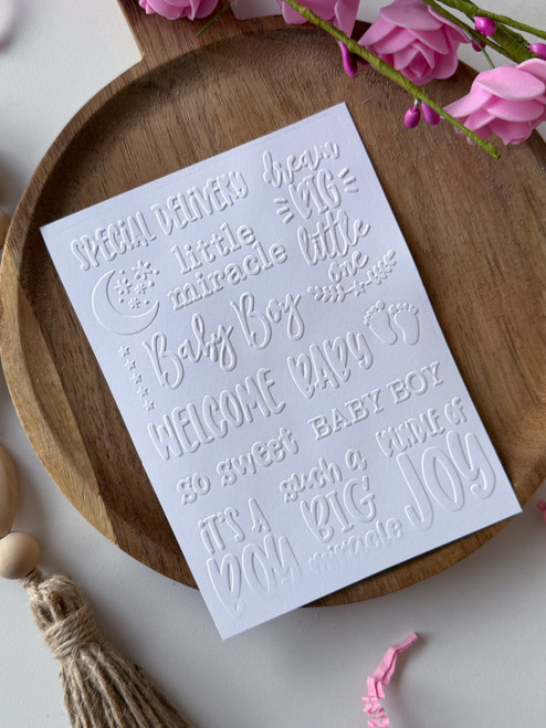 Textured  Baby Boy Parchment paper - TP194