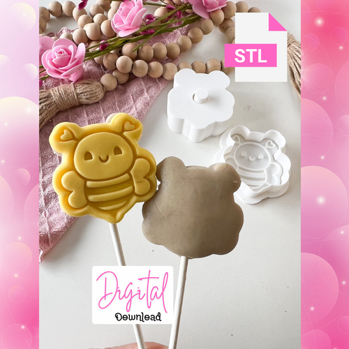 Digital Download Bee  matching embosser and Cutter Set included STL FILES