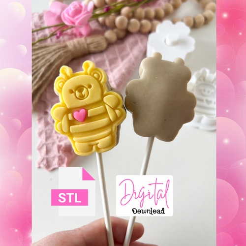  Digital Download Bear Dressed as Bee  matching embosser and Cutter Set included STL FILES