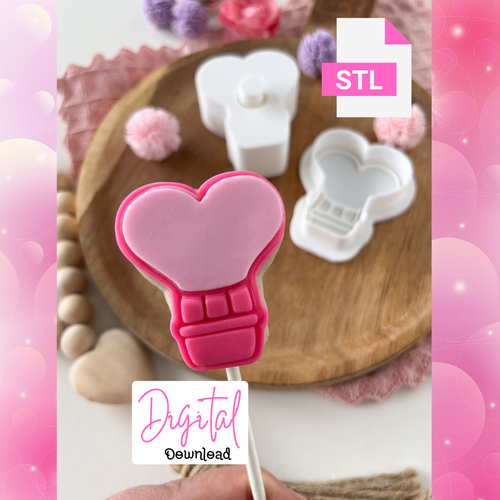  Digital Download Hot Air balloon  matching embosser and Cutter Set included STL FILES