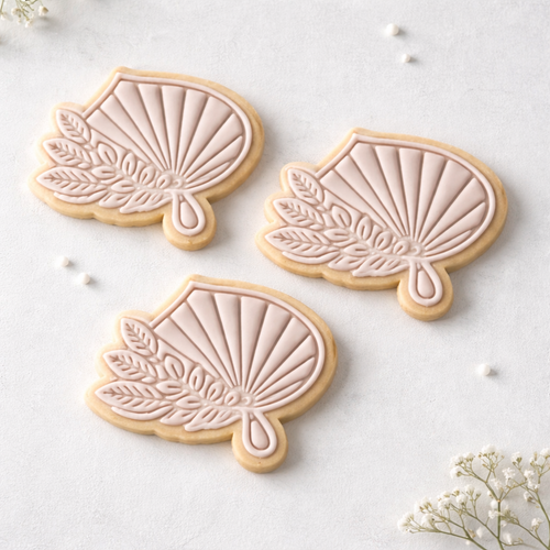 Pampas Botanical Fan  Fondant stamp and cutter Set 