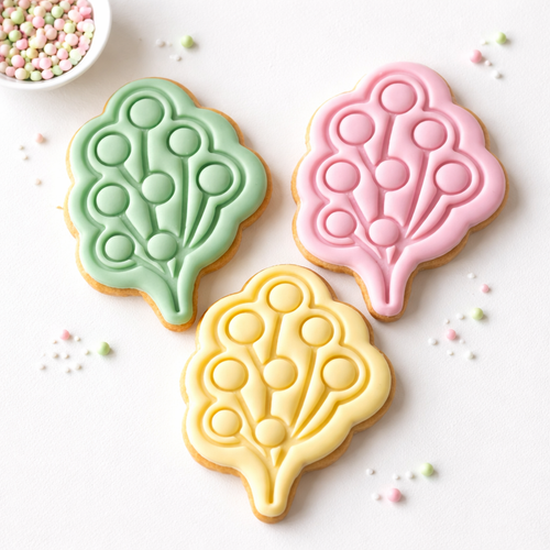 Botanical Berry filler floral Swig  Flower  Fondant stamp and cutter Set 