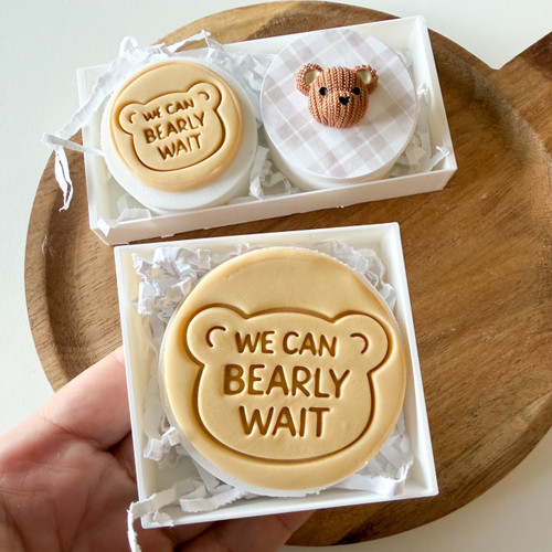 We can Bearly wait  bear   Fondant /Cookie Embosser