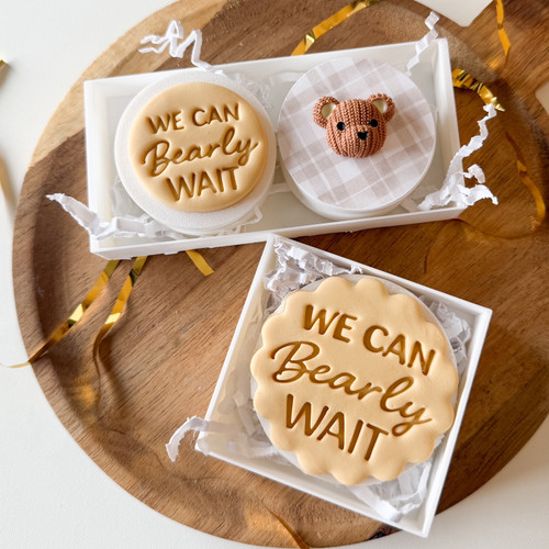 We can Bearly wait  bear   Fondant /Cookie Embosser