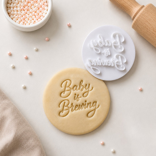Baby is brewing  Fondant /Cookie Embosser