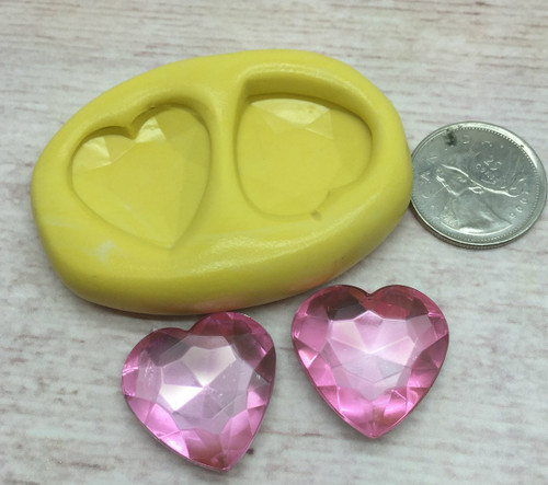 Gem Hearts  Silicone Mold  