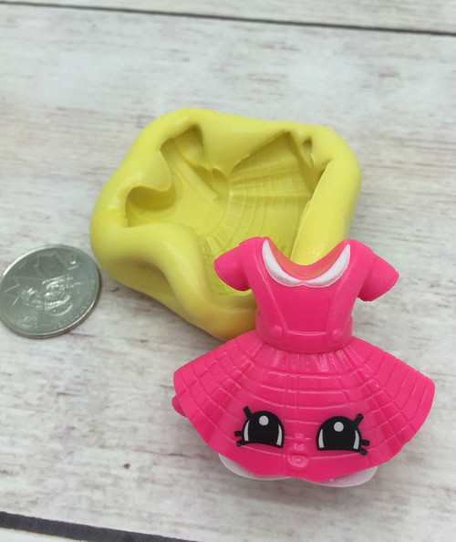  Shopkins Large Suzie School Skirt  Silicone Mold  