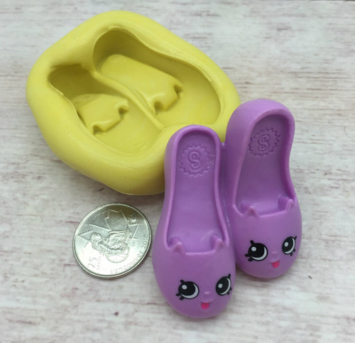 Shopkins Large Kitty Flats Silicone Mold 