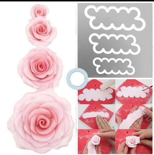 Easy Rose 3pc Cutter Set Small, Medium and Large  BN9G