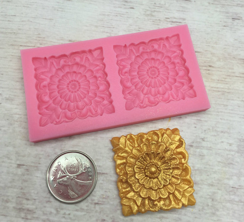 Decorative Square Silicone Mold  P166