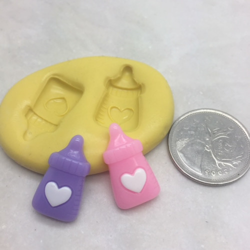 Bottle Baby  with Heart Silicone  Mold 