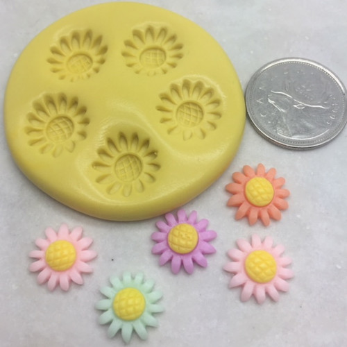 Mini Sunflower  Flower Silicone Mold X-small