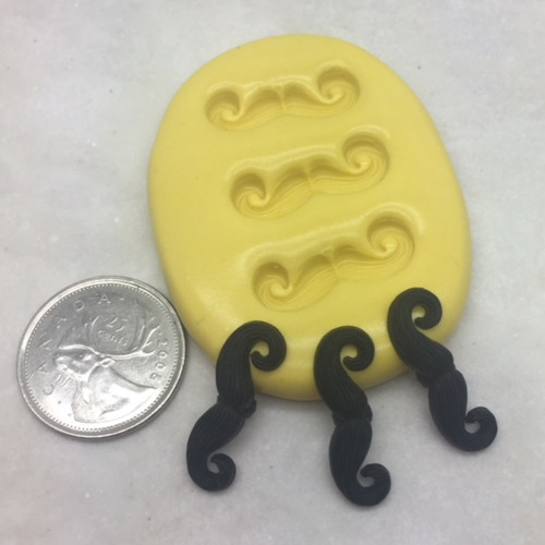 Mini Moustache Mold Set Silicone 