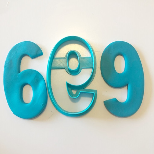  Number six or nine  6/9  Large 4" Cookie/ Fondant cutter 