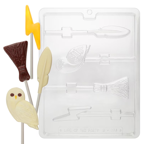 Owl, Feather, Broom, Bolt Wizard Lollies #226