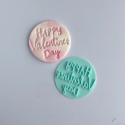 Happy Valentines day Fancy  Fondant /Cookie Embosser  