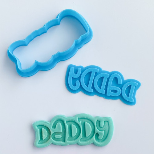 Daddy Word   Fondant /Cookie Embosser  3" Cutter and Stamp 