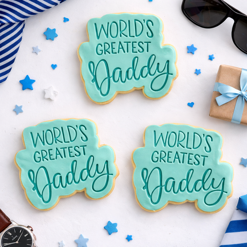 worlds Greatest Daddy Stamp and Cutter Set