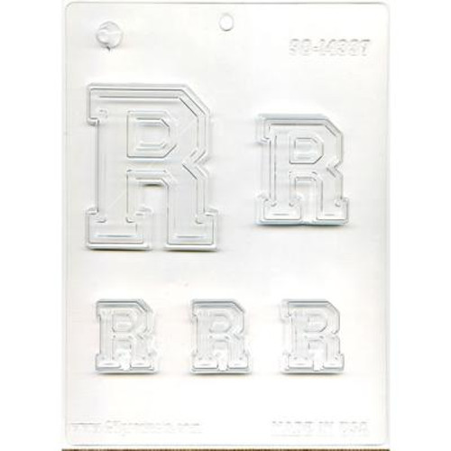 COLLEGIATE LETTER "R" CHOCOLATE MOLD