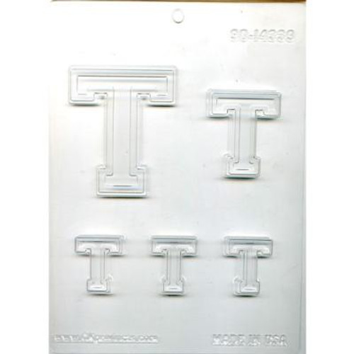  COLLEGIATE LETTER "T" CHOCOLATE MOLD