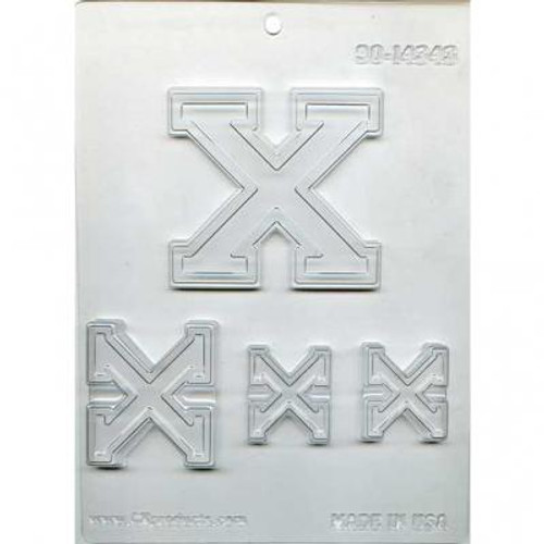 COLLEGIATE LETTER "X" CHOCOLATE MOLD