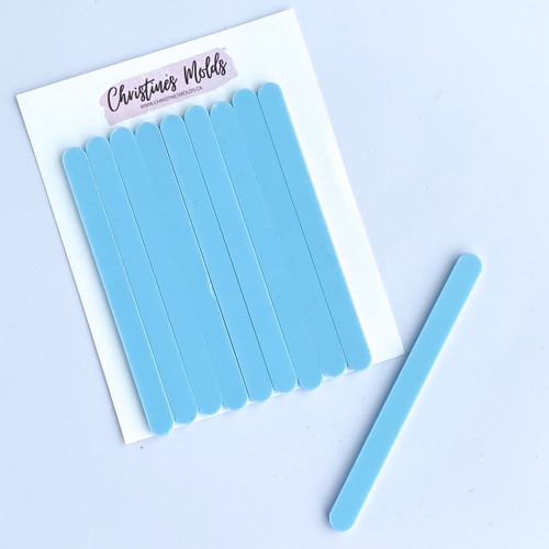 Blue pastel Acrylic Cakesicle Sticks