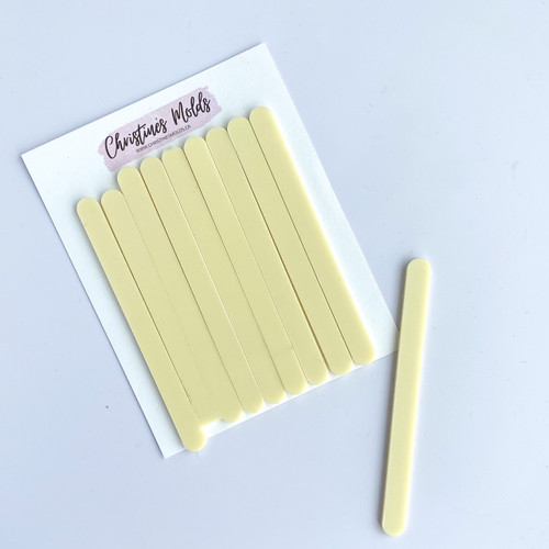 Yellow pastel Acrylic Cakesicle Sticks