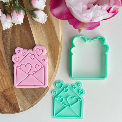 Letter with heart  Stamp and Cutter Set