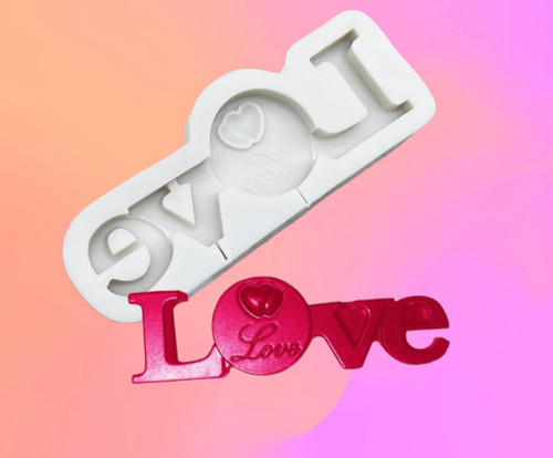 love with heart Silicone  Mold  PM683