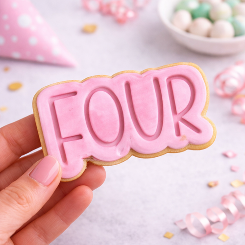 Number Four   stamp and Cutter Set