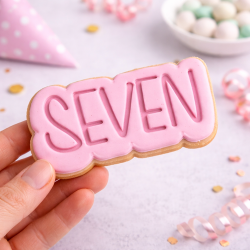 Number Seven  stamp and Cutter Set