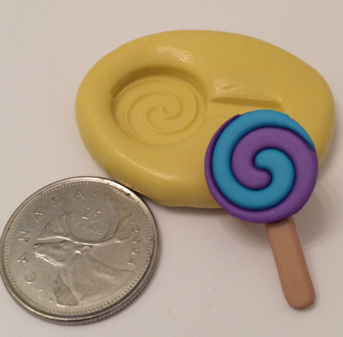 Small Lolli pop/ pin wheel Silicone Mold 