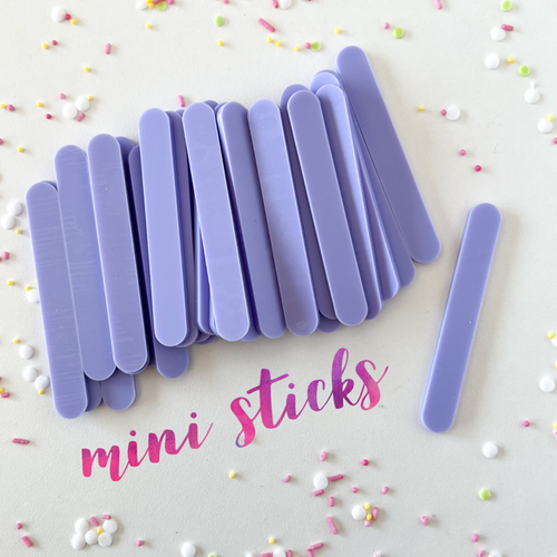 Mini Purple Sparkle Acrylic Cakesicle Sticks
