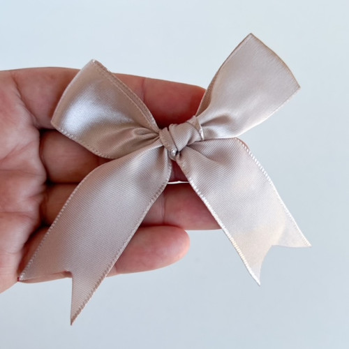 Taupe   Bows Satin Pretied  10pc 