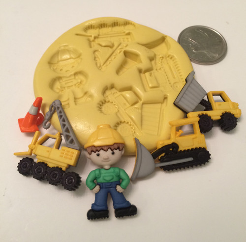Construction Man truck Silicone Mold set
