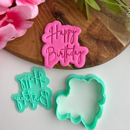 Happy Birthday Stamp Thin embosser and Cutter Set 