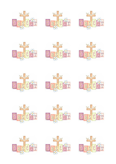 Easter Cross edible image  Em354