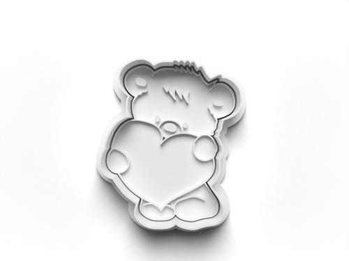 Teddy Bear  stamp and cookie cutter 