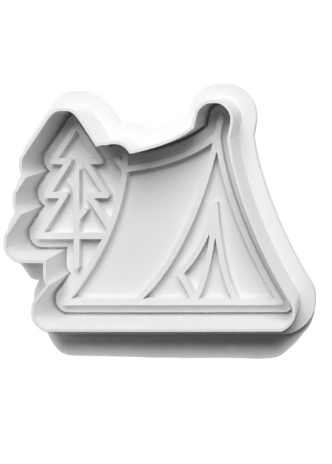 Tent Camping   stamp and cookie cutter 
