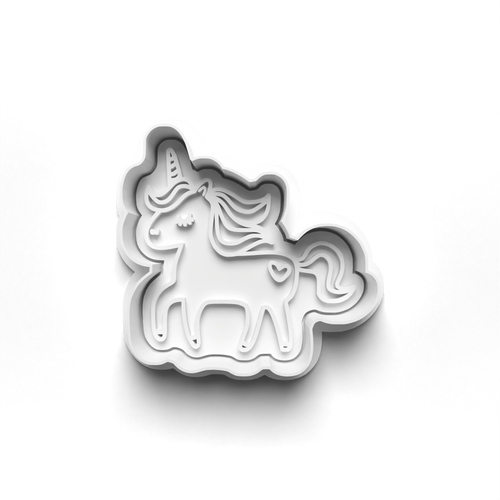  Unicorn walking  stamp and cookie cutter 