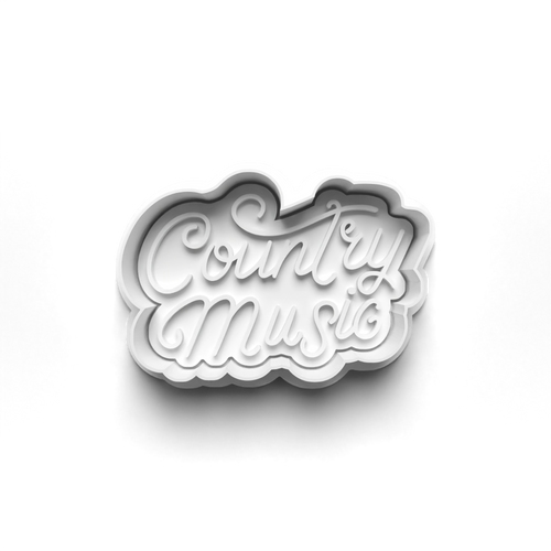 Country Music  stamp and cookie cutter cc417