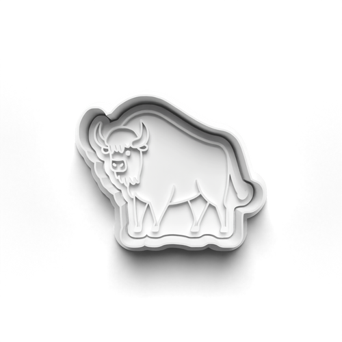 Bull   Animal  stamp and cookie cutter cc425