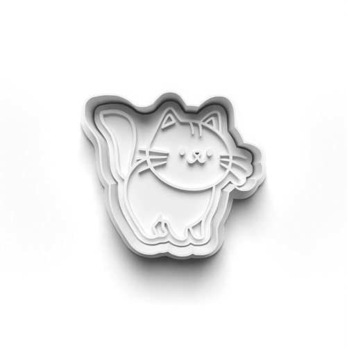 Cat  Animal  stamp and cookie cutter cc428