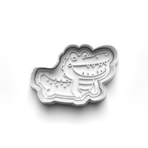 Alligator  Animal  stamp and cookie cutter   cc432