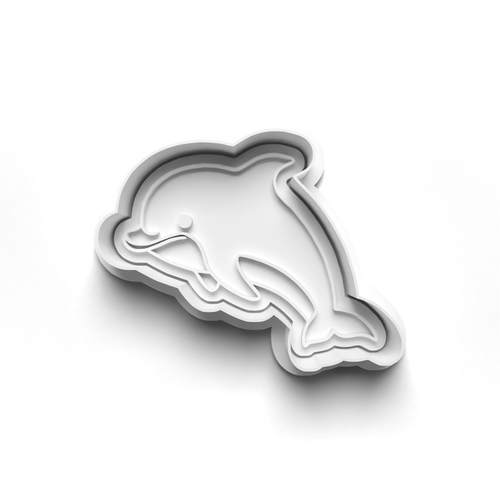 Dolphin   Animal  stamp and cookie cutter cc435