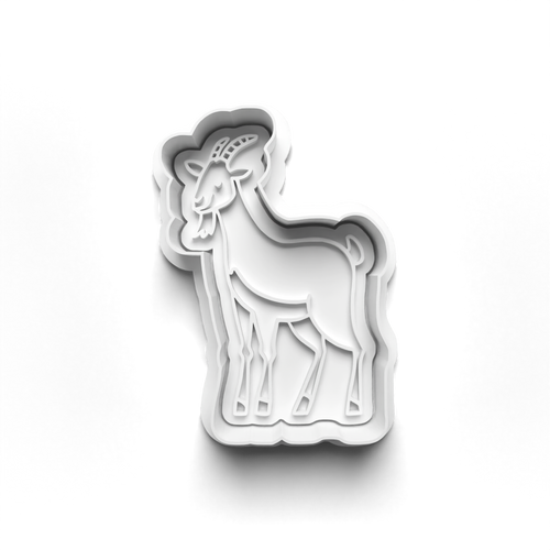 Goat   Animal  stamp and cookie cutter cc443