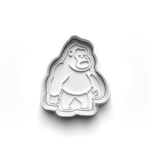 Gorilla    Animal  stamp and cookie cutter cc444