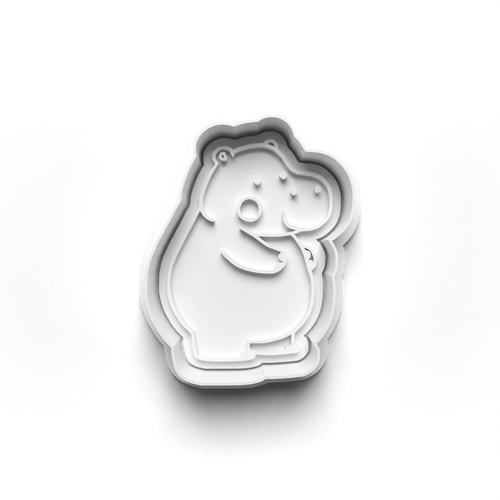Hippo Animal  stamp and cookie cutter cc449