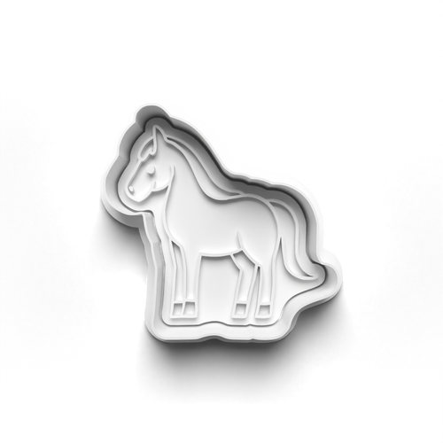 Horse Animal  stamp and cookie cutter cc450